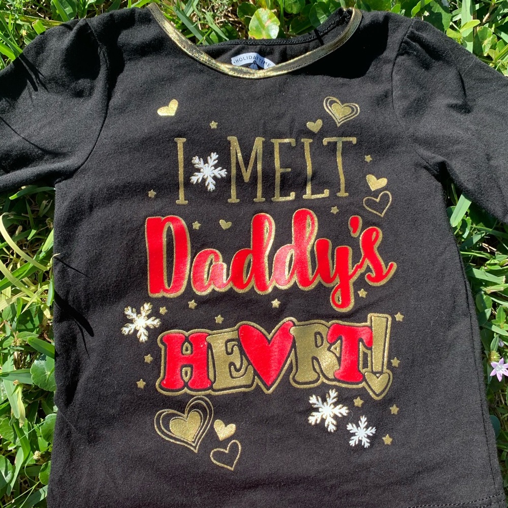 Two piece set “I Melt Daddy’s Heart” shirt w/ pant
